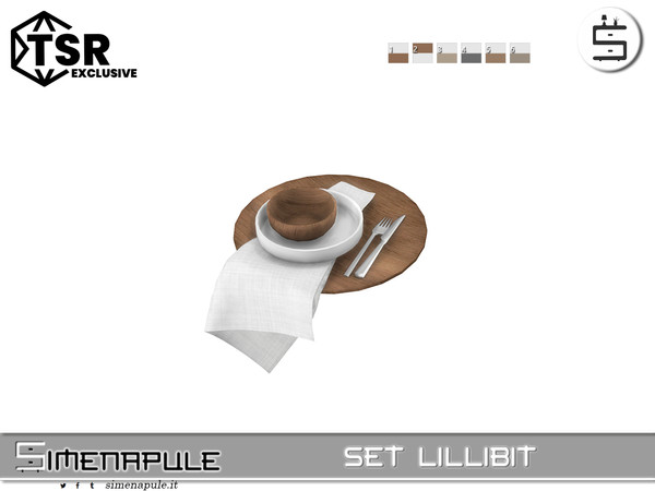 Sims 4 — [SeN4] Set Lillibit - Dinnerware by Simenapule — Set Lillibit Set Lillibit Set Lillibit