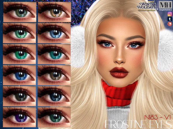 Sims 4 — Frostine Eyes N183 - v1 by MagicHand — Sparkling eyes for males and females in 16 colors - HQ Compatible.
