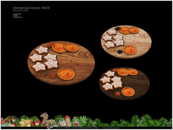 Sims 4 — ChristmasDecor2023 - tray by Severinka_ — A set of Christmas decor. - a mug of hot chocolate - a mug of hot