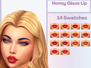 Sims 4 — Honey Glaze Lip by SimmerVanilly — A glossy fall lip inspired by a honey glaze. T-E 14 Swatches