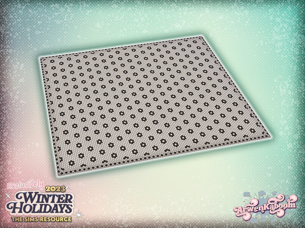 Sims 4 — Hollyland - Dining Rug by ArwenKaboom — Holliday themed kitchen and dining sets. It has clean and wear and tear