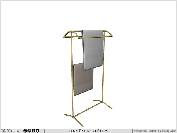 Sims 4 — Jena Towel Holder Freestanding by Onyxium — Onyxium@TSR Design Workshop Bathroom Collection - Belong To The 2023