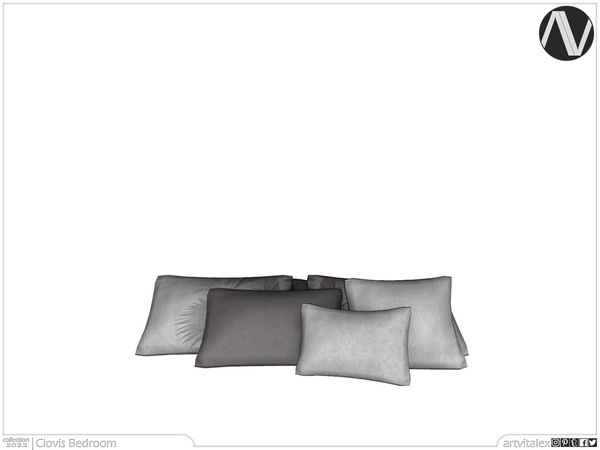 Sims 3 — Clovis Bed Pillows by ArtVitalex — Bedroom Collection - Belong to 2023 All Rights Reserved. ArtVitalex@TSR -