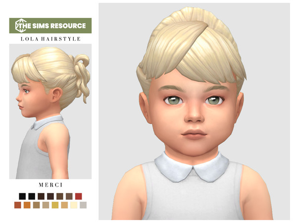 Sims 4 — Lola Hairstyle by -Merci- — New Maxis Match Hairstyle for Sims4. -Maxis Match colours.