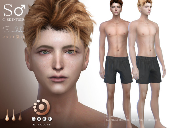 Sims 4 — Nature colorful male skintones 0124 by S-Club — Nature colorful male skintones, with 10 colors, hope you like,