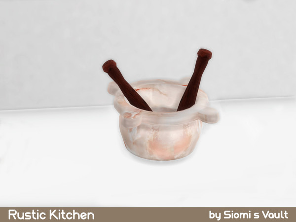 Sims 4 — Rustic Kitchen - Mortar and pestles by siomisvault — A rustic kitchen objects but it's for all kind of kitchen