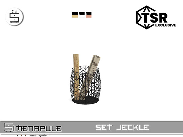 Sims 4 — Set Jeckle - Wastepaper Basket by Simenapule — Set Jeckle Set Jeckle Set Jeckle