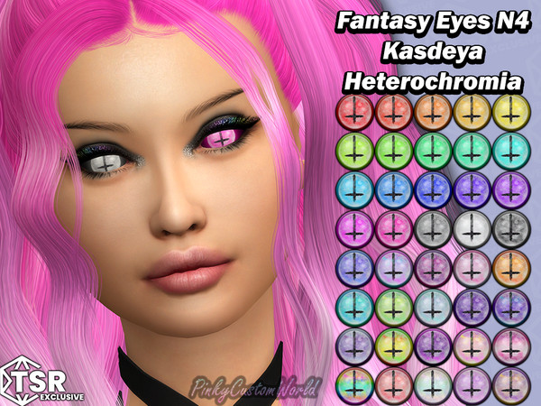 Sims 4 — FantasyEyes N4 - Kasdeya Heterochromia Child by PinkyCustomWorld — Colorful moon inspired fantasy eyes with a