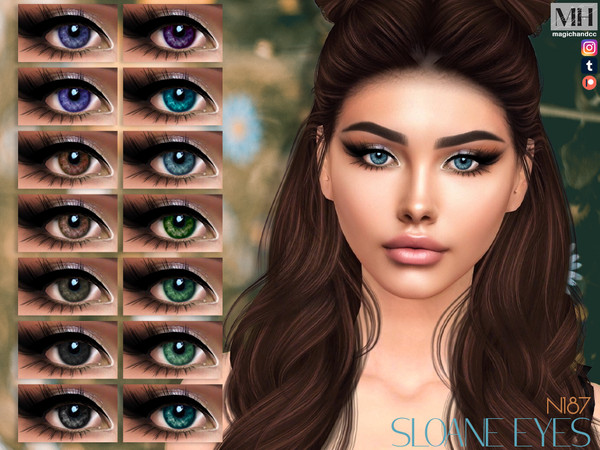 Sims 4 — Sloane Eyes N187 by MagicHand — Realistic eyes for males and females in 16 colors - HQ Compatible.