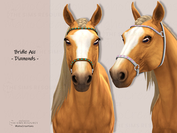 Sims 4 — Bridle Accessorie - Diamonds by MahoCreations — With these diamonds for my bridle fulco, your horses will shine