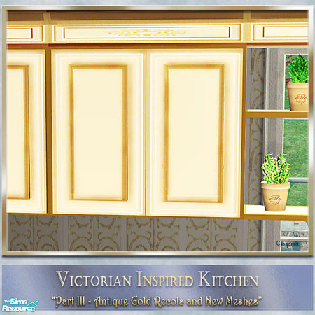 Sims 2 — Victorian Kitchen III - Cabinet  05 by Cashcraft — Part III of my Victorian Inspired Kitchen, features antique
