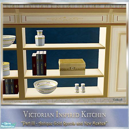 Sims 2 — Victorian Kitchen III - Cabinet 003 by Cashcraft — Part III of my Victorian Inspired Kitchen, features antique
