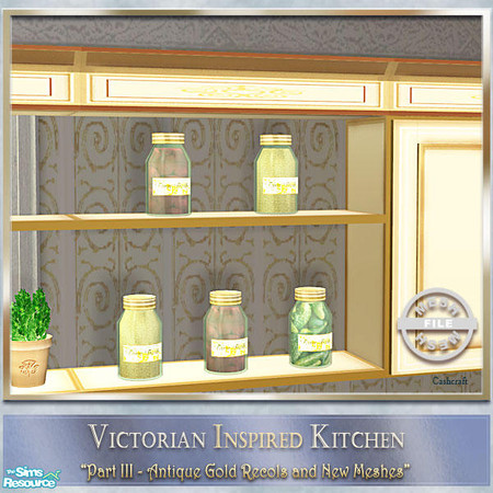 Sims 2 — Victorian Kitchen III -Canned Goods by Cashcraft — Part III of my Victorian Inspired Kitchen, features antique