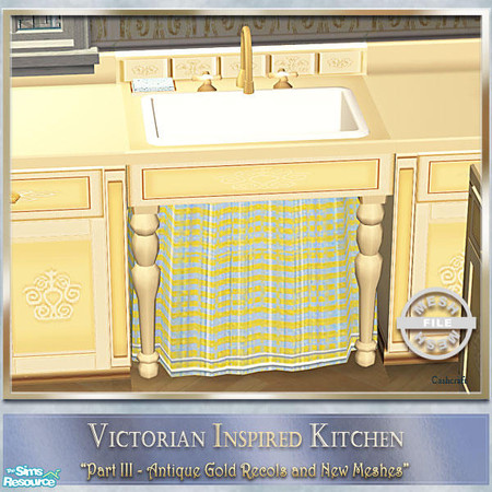 Sims 2 — Victorian Inspired Kitchen III - Sink by Cashcraft — Part III of my Victorian Inspired Kitchen, features antique