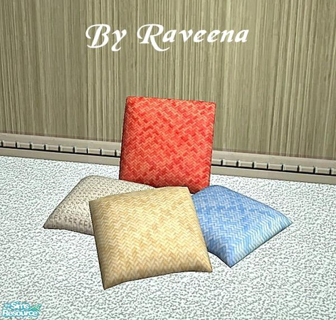 Sims 2 — Floor Cushions - 01 by Raveena — Part of the Floor Cushion Set. You need Sunair's mesh for this file to work in