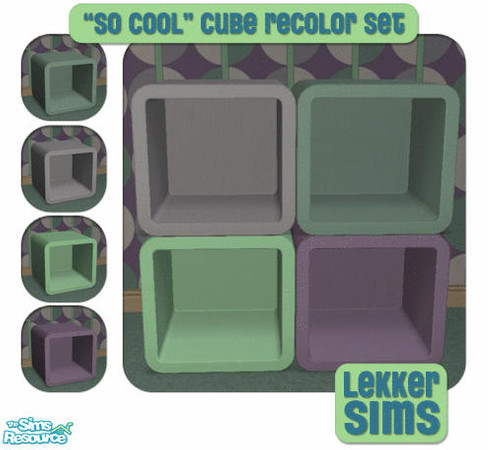Sims 2 — So Cool OFB Display Cubes by Lekker Sims — By Lekker Sims. Coordinates with other items in our "So