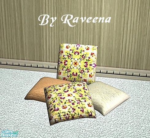 Sims 2 — Floor Cushions - 08 by Raveena — Part of the Floor Cushion Set. You need Sunair's mesh for this file to work in