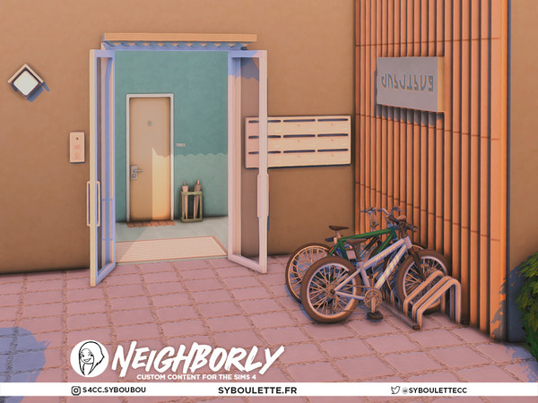 Sims 4 — Neighborly - Interphone by Syboubou — Introducing the The Neighborly set: a contemporary touch for your building
