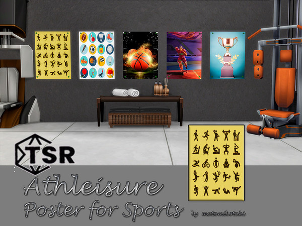 Sims 4 — Athleisure Poster for Sports by matomibotaki — New posters for your sporting decorations and to really motivate