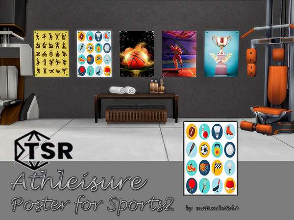 Sims 4 — Athleisure Poster for Sports 2 by matomibotaki — New posters for your sporting decorations and to really