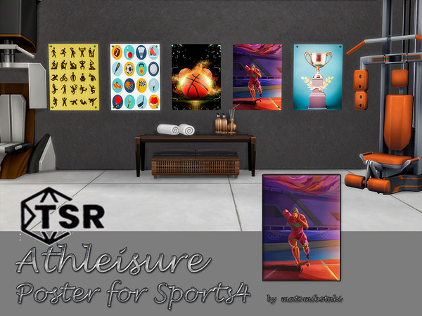 Sims 4 — Athleisure Poster for Sports4 by matomibotaki — New posters for your sporting decorations and to really motivate