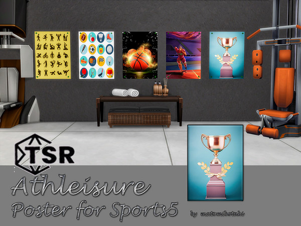 Sims 4 — Athleisure Poster for Sports5 by matomibotaki — New posters for your sporting decorations and to really motivate