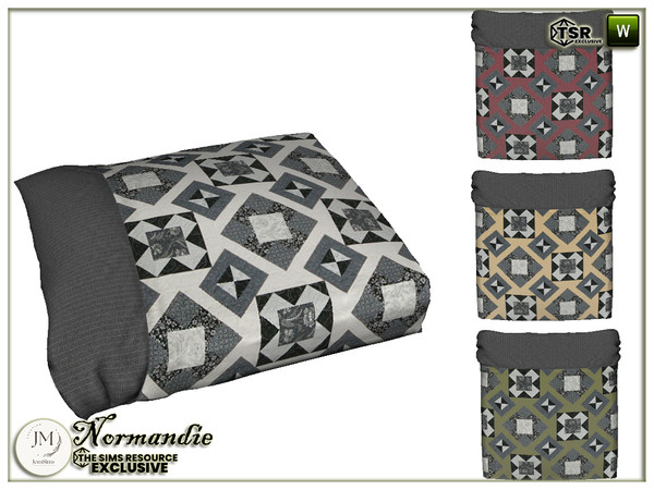 Sims 4 — Normandie bedroom blanket by jomsims — Immerse yourself in the warm ambiance of a countryside-inspired bedroom