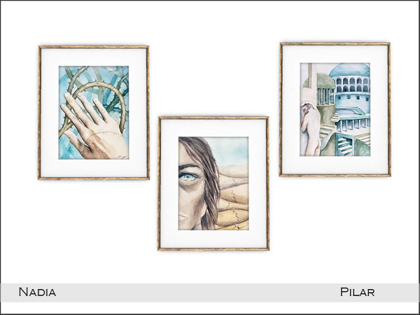 Sims 4 — Pilar Nadia Watercolor by Pilar — Created by Pilar for TSR sims4