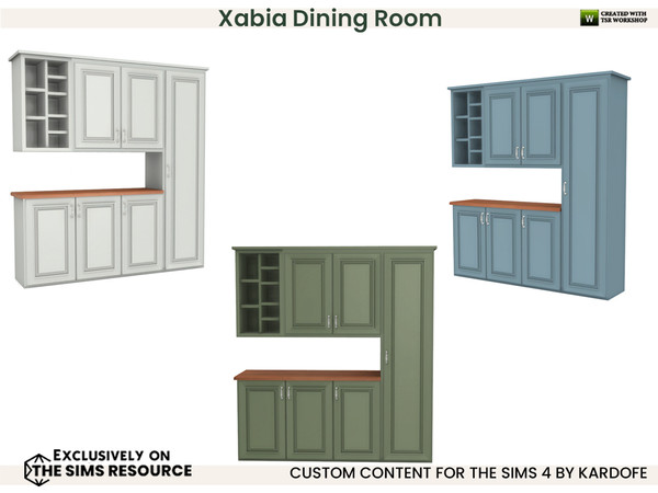 Sims 4 — kardofe_Xabia Dining Room_Sideboard by kardofe — Mediterranean style dining room, with a nice round table, side