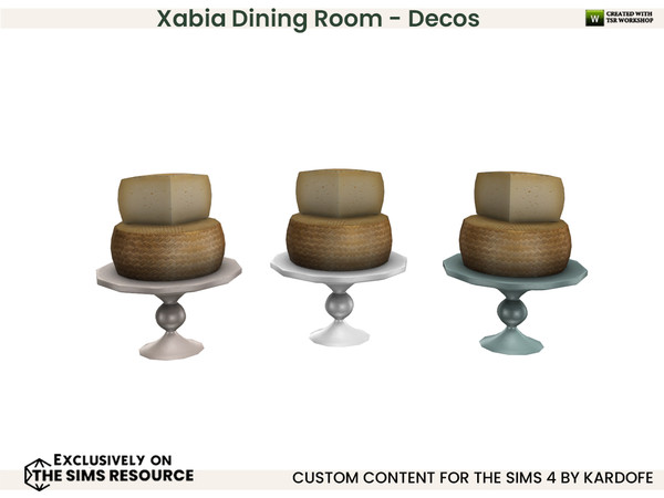 Sims 4 — kardofe_Xabia Dining Room_Cheese by kardofe — Xabia dining room decorations, decorative objects and decorative