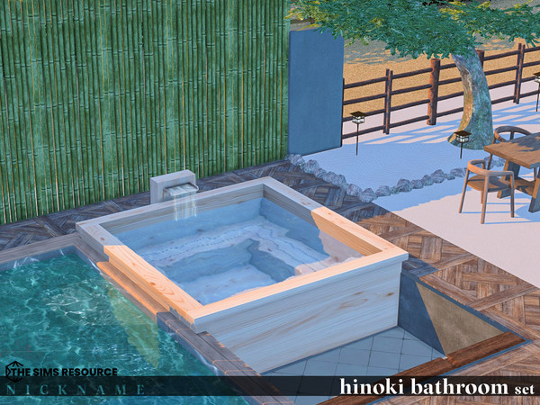 Sims 4 — hinoki bathroom set_bowl by NICKNAME_sims4 — hinoki bathroom set 11 package files. hinoki bathroom set_bathtub