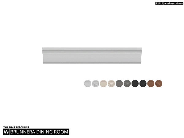 Sims 4 — Brunnera Plaster Cornice by wondymoon — Brunnera dining room with concrete table!