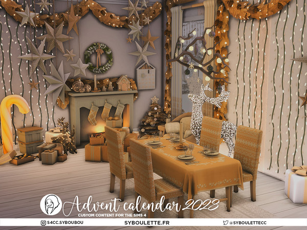 Sims 4 — Advent Calendar 2023 - Decor small gift pile | present holiday winterfest christmas by Syboubou — This year, my