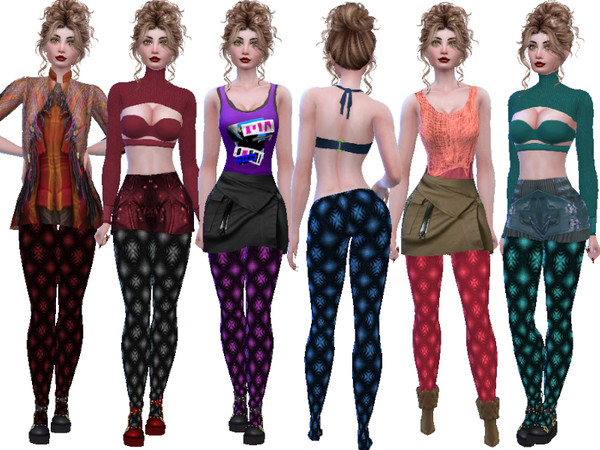 Sims 4 — Tights night star by TrudieOpp — Tights night star in 6 colors