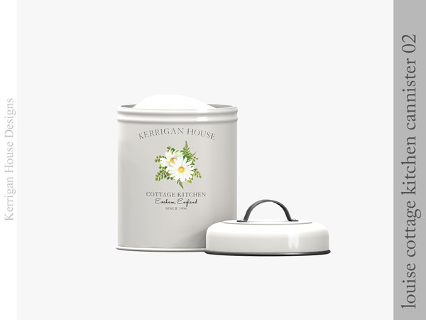 Sims 4 — Louise Cottage Kitchen Cannister 02 by kerriganhouse — A vintage themed cottage kitchen decor set.