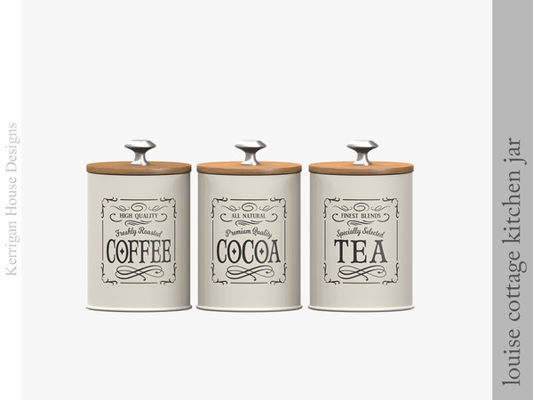 Sims 4 — Louise Cottage Kitchen Jar by kerriganhouse — A vintage themed cottage kitchen decor set.