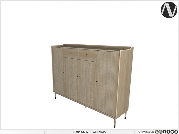 Sims 4 — Urbana Shoe Cabinet With Four Doors And Two Drawers by ArtVitalex — Hallway Collection All rights reserved -