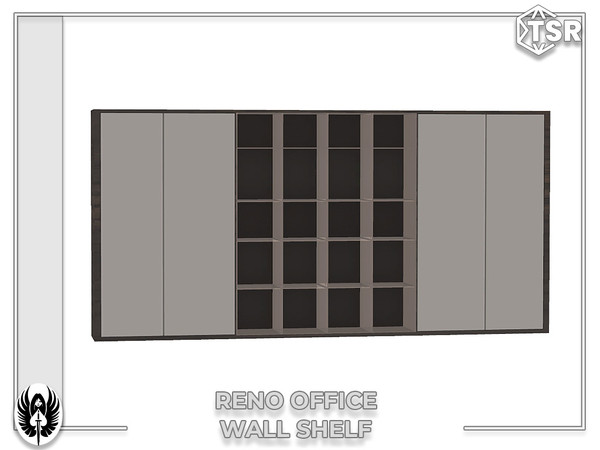 Sims 4 — Nemesis_im - Reno Office Wall Shelf by nemesis_im — Sets of furniture from Reno Office Set includes 7 items Desk