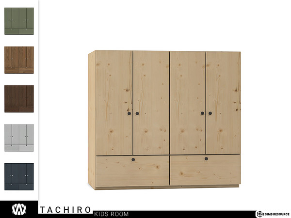 Sims 4 — Tachiro Wardrobe by wondymoon — - Tachiro Kids Room - Wardrobe - Wondymoon|TSR - Creations'2022