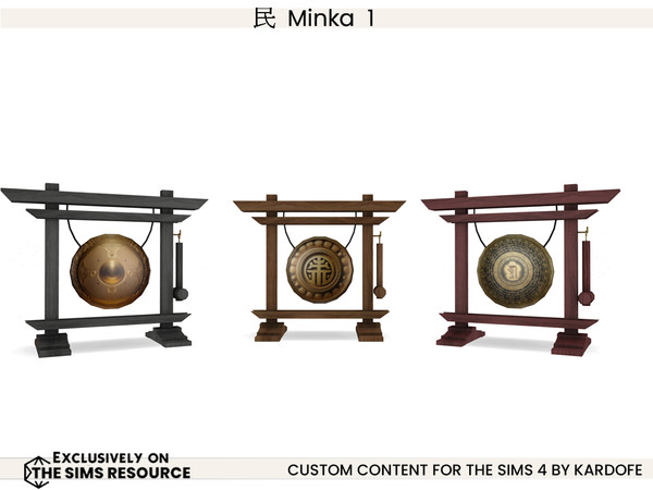 Sims 4 — kardofe_Minka_Gong by kardofe — A room that is a free interpretation of an old Japanese Mirka (house), with