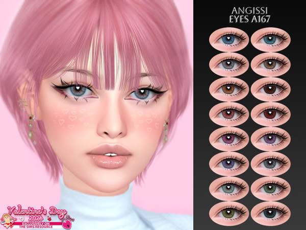 Sims 4 — EYES A167 by ANGISSI — PREVIEWS MADE USING HQ MOD Facepaint category