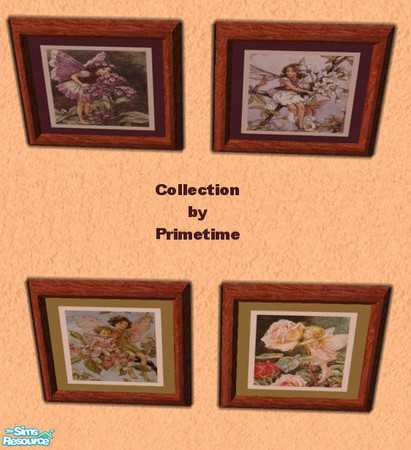 Sims 2 — PT Cicely Barker Fairy Prints by Primetime024 — This collection contains 4 prints painted by Cicely Barker. They