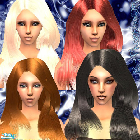 Sims 2 — Retextures of  Natalia Mesh by phoenix42793 — These colors are pale blonde, red, black and gold brown. I worked