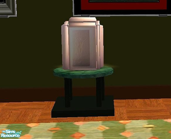 Sims 2 — Eclectic livingroom set - Lamp by Paleoanth — Art Deco inspired table lamp in pink. New mesh!