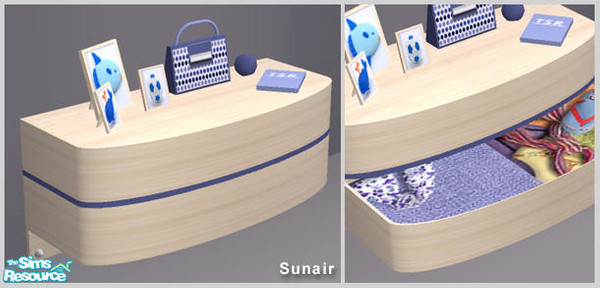 Sims 2 — Sunair T287 AGC Dresser by Sunair — Sunair T287 AGC Dresser (lightwood) of AGC Bedroom B - Mesh set. The two