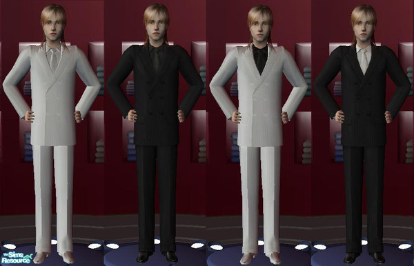 Sims 2 — "The MaxSuit" set 2, by MrZEDO by MrZEDO — A collection of double breasted suit recolors.
