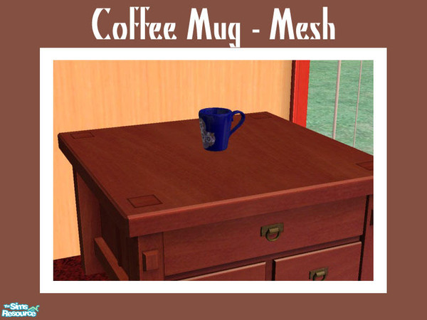 Sims 2 — Coffee Mug - Mesh by Shakeshaft — Part of a new mesh set of decorative Porcelain and a Display Cabinet to show