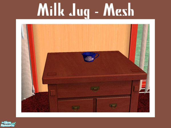 Sims 2 — Milk Jug - Mesh by Shakeshaft — Part of a new mesh set of decorative Porcelain and a Display Cabinet to show