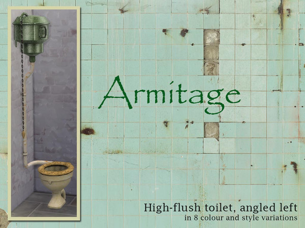 Sims 4 — Armitage High-Flush Toilet (angled left) by Cyclonesue — A twist to an everyday item - never block a window