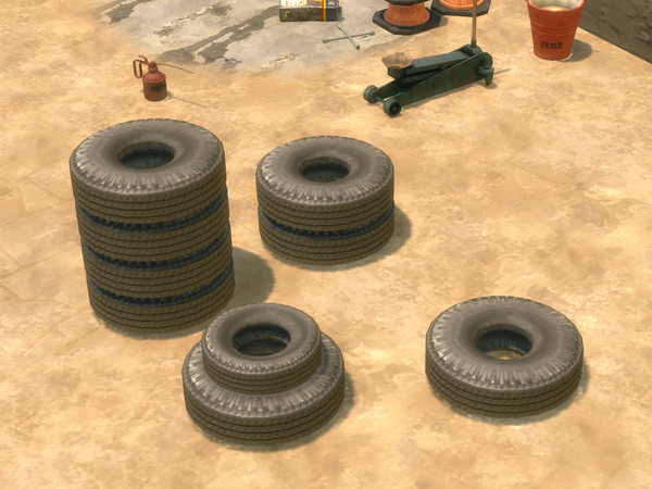 Sims 4 — Large Tyre (Stackable) by Cyclonesue — A plain larger tyre that can be used alone or stacked as many times as